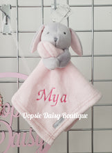 Load image into Gallery viewer, Personalised Baby Comforter Bunny Rabbit Baby Blanket - Embroidered Design