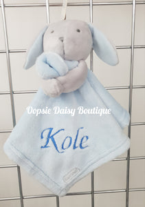 Personalised Baby Comforter Bunny Rabbit Baby Blanket - Embroidered Design