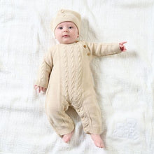 Load image into Gallery viewer, Boys Girls Knitted Romper &amp; Hat Sets Dandelion Unisex