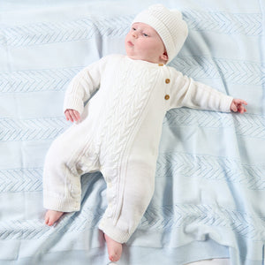 Boys Girls Knitted Romper & Hat Sets Dandelion Unisex