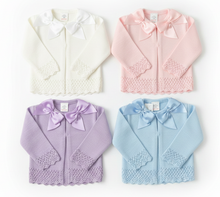 Load image into Gallery viewer, All four cardigans flat lay white background