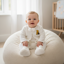 Load image into Gallery viewer, Baby boy cream beanbag