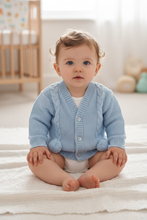 Load image into Gallery viewer, Baby boy sitting on white blanket