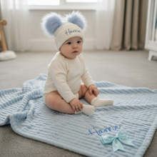 Load image into Gallery viewer, Baby boy sitting upright on blanket