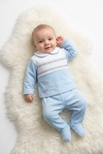 Load image into Gallery viewer, Baby boy smiling on a white fluffy rug