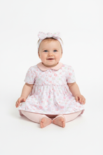 Load image into Gallery viewer, Baby girl in floral dress with footless leggings - Option 4