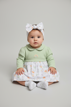 Load image into Gallery viewer, Baby girl in green and white dress - Option 5