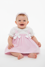 Load image into Gallery viewer, Baby girl in pink striped dress - Option 1