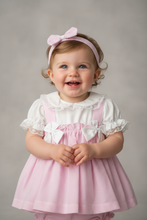 Load image into Gallery viewer, Baby girl in pink striped dress - Option 5
