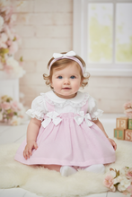 Load image into Gallery viewer, Baby girl in pink striped dress - Option 6