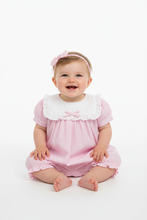 Load image into Gallery viewer, Baby girl in pink striped romper - Option 9
