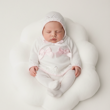 Load image into Gallery viewer, Baby in knitted set - editorial style