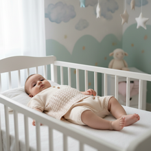 Load image into Gallery viewer, Baby in white cot