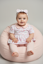 Load image into Gallery viewer, Baby on beanbag wearing floral outfit - Option 2