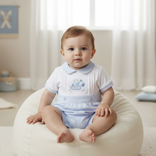 Load image into Gallery viewer, Baby on cream beanbag
