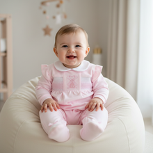 Load image into Gallery viewer, Baby on cream beanbag