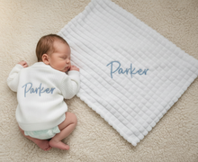 Load image into Gallery viewer, Baby on cream sherpa background