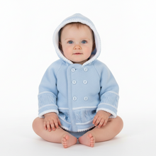 Load image into Gallery viewer, Blue cardigan - sitting