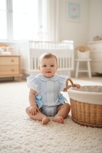 Load image into Gallery viewer, Blue wicker basket