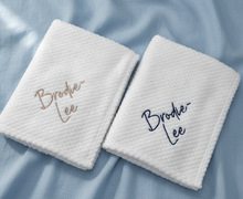 Load image into Gallery viewer, Both blankets on powder blue