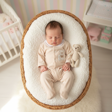 Load image into Gallery viewer, Camel oval basket with teddy