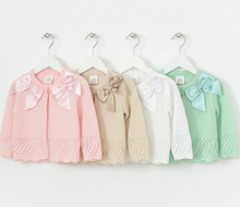 Load image into Gallery viewer, Cardigans on hangers against white wall