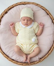 Load image into Gallery viewer, Close overhead blush pink linen basket