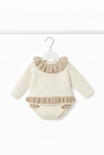 Load image into Gallery viewer, Cream Knitted Jam Set - White Rail