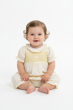 Load image into Gallery viewer, Cream smocked romper option 1