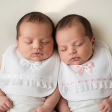 Load image into Gallery viewer, Detail shot of babies with bibs
