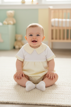 Load image into Gallery viewer, Full romper cream rug nursery