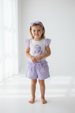 Load image into Gallery viewer, Girl model in lilac hot air balloons outfit - studio pose