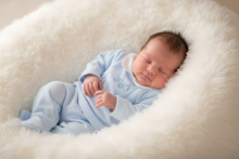 Load image into Gallery viewer, Newborn Baby Boy in Light Blue Collared Set