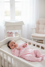 Load image into Gallery viewer, Newborn girl in wooden cot