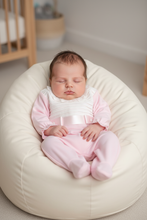 Load image into Gallery viewer, Newborn in cream beanbag