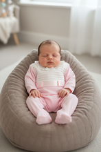 Load image into Gallery viewer, Newborn in taupe beanbag