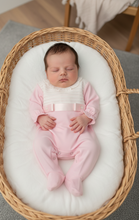 Load image into Gallery viewer, Newborn in wicker bassinet