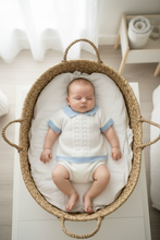 Load image into Gallery viewer, Option 4 - Seagrass basket white/blue