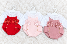 Load image into Gallery viewer, Outfits on hangers on a white fluffy rug