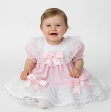 Load image into Gallery viewer, Pink baby dress on model - Option 1