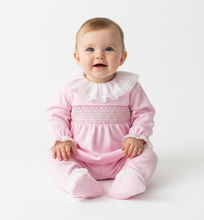 Load image into Gallery viewer, Pink baby outfit on model - studio