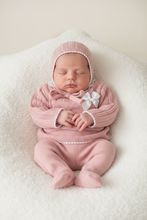 Load image into Gallery viewer, Pink knit outfit with bonnet - Option 6