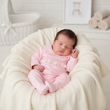 Load image into Gallery viewer, Pink outfit in white nursery