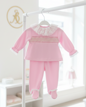 Load image into Gallery viewer, Pink outfit on rail - bright white