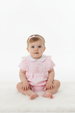 Load image into Gallery viewer, Pink romper on baby girl model - variation 4