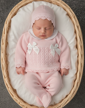Load image into Gallery viewer, Pink set - arms by sides Moses basket
