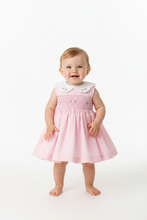 Load image into Gallery viewer, Pink smocked dress without headband - Option 2