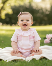 Load image into Gallery viewer, Pink smocked romper option 12