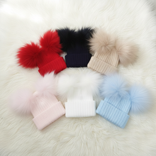 Load image into Gallery viewer, Pom pom hats on fluffy white rug - fan layout