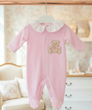 Load image into Gallery viewer, Girls Pink Teddy Bear Romper All In One